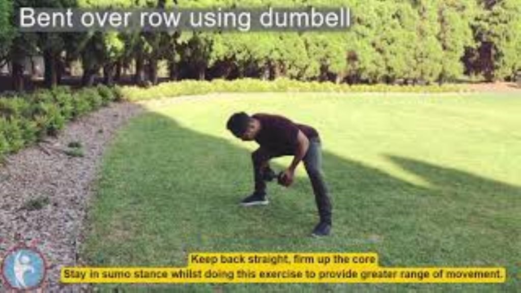 Bent over row using DB